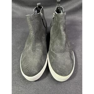 Caslon Water Resistant Women's Aidy Sneaker Shoes Hidden Wedge Black Snake 8.5